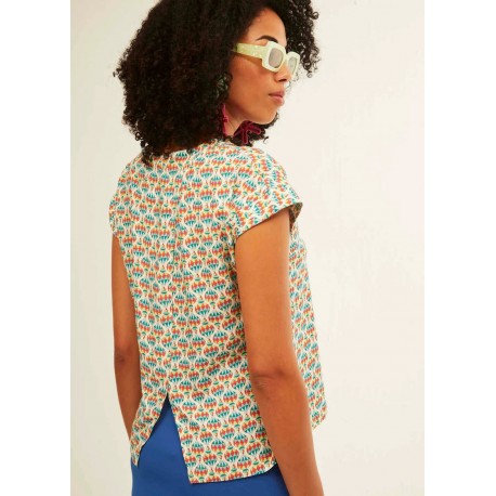 Camisa obertura esquena cream balloon