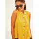 Top camisa mostaza