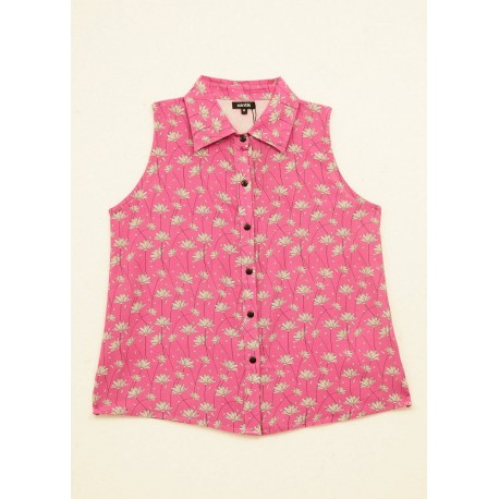 Top camisa rosa