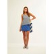 Top tirante doble blue heaven