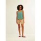 Top tira doble green balloon