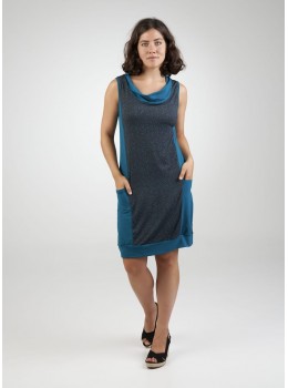 Vestido tiras petrol bolsillos