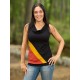 Camiseta cuello tiras combi naranja