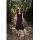 Camiseta tiras cuello lunares rojo
