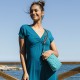Vestido viscosa nus petrol