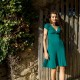 Vestido viscosa nus verde