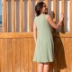 Vestido pico viscosa verde rombos