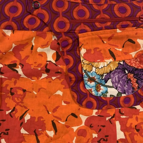 Falda reversible naranja