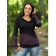 Camiseta viscosa abstract gris burdeos