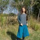 Pantalones viscosa pinzas cloe petrol