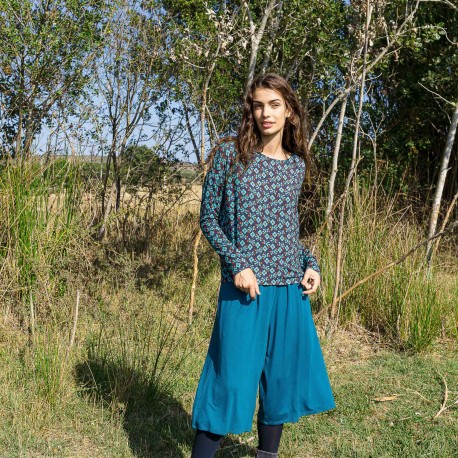 Pantalones viscosa pinzas cloe petrol