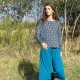 Pantalones viscosa pinzas cloe petrol