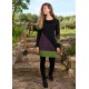 Vestido cálido combi verde