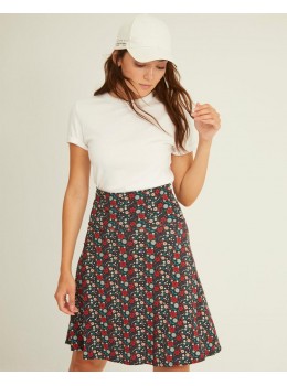Falda 3/4 viscosa flores
