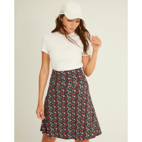 Falda 3/4 viscosa flores