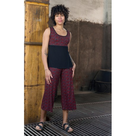 Pantalones 3/4 print gris