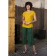 Pantalons 3/4 print groc