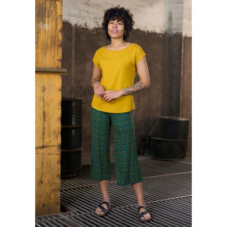 Pantalons 3/4 print groc