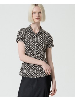 Camisa elástica print negra