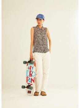 Camisa viscosa print negro