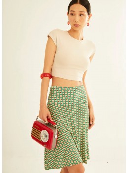 Falda 3/4 viscosa green token