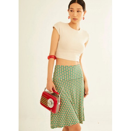 Falda 3/4 viscosa green token
