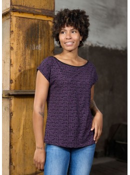 Camiseta m/c abstract morada