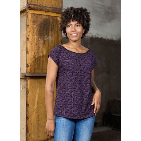 Camiseta m/c abtract morado