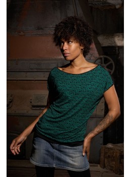 Camiseta m/c abstract verde