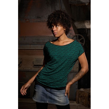 Camiseta m/c abstract verda