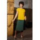 Camiseta m/c cuello barca mostaza