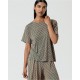 Camiseta print turquesa