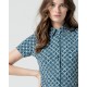 Camisa elástica print azul