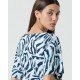 Camiseta print azul