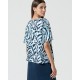 Camiseta print azul