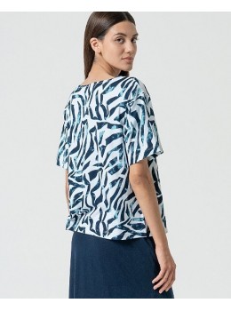 Camiseta print azul