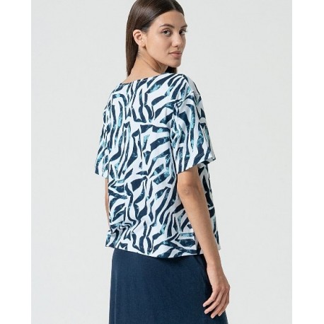Camiseta print azul
