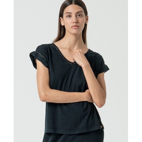 Camiseta algodón orgánico negra