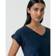 Camiseta algodón orgánico azul