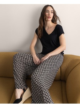 Camiseta bamboo pico negra