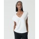 Camiseta bamboo pico blanca