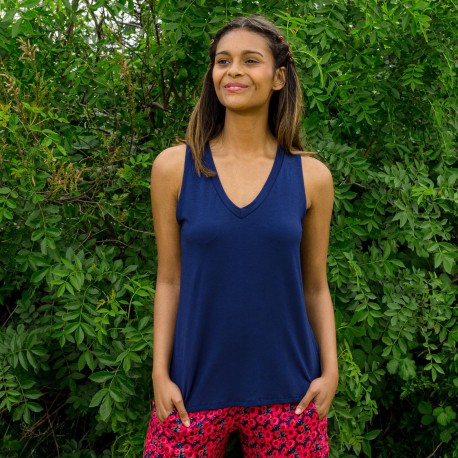 Top guinea blau