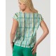 Camiseta tela print verde