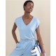 Camiseta bamboo pico celeste