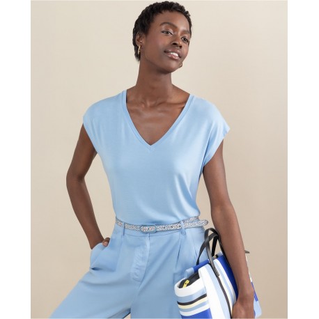 Camiseta bamboo pic blau cel