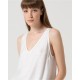 Top tirantes satinado blanco