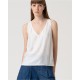 Top tirantes satinado blanco