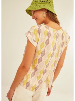 Camiseta tela apertura espalda grey cocoon