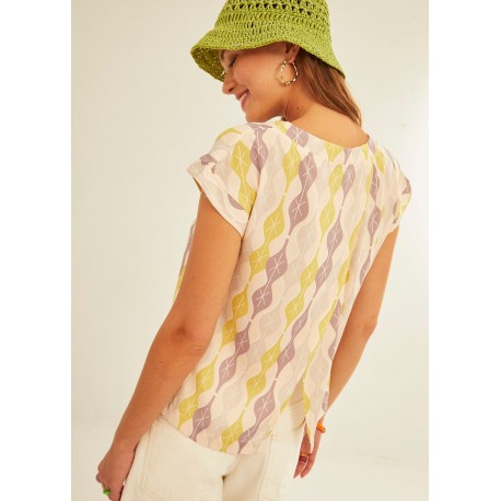 Camiseta tela obertura esquena grey cocoon