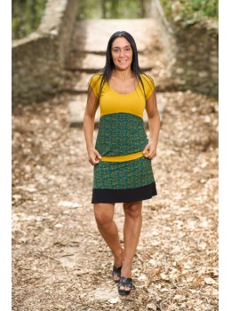 Camiseta m/c mostaza print